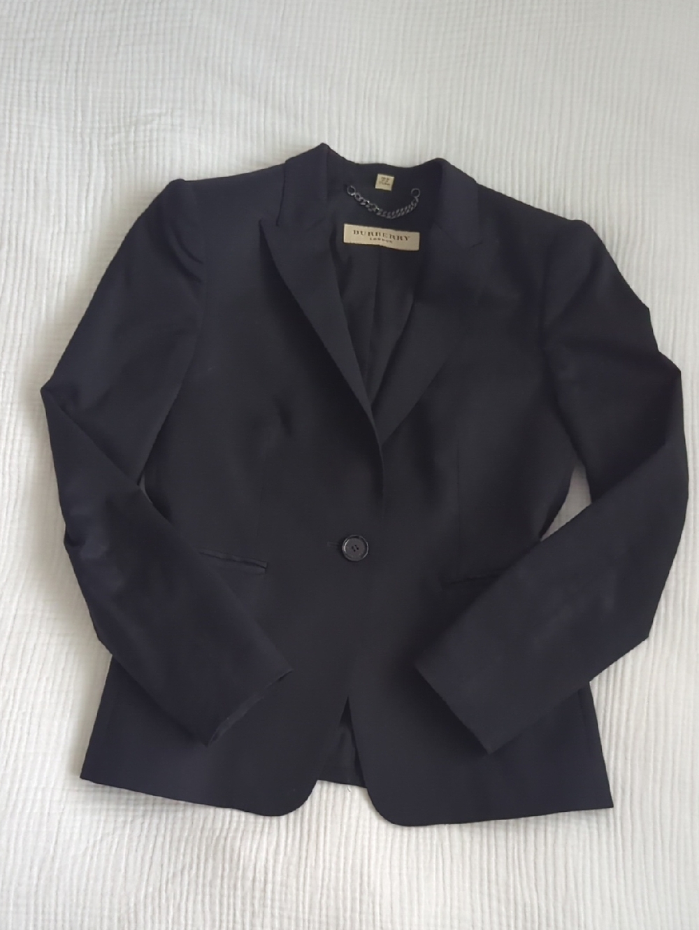 Burberry Black Women's Single-Button Tailored Blazer